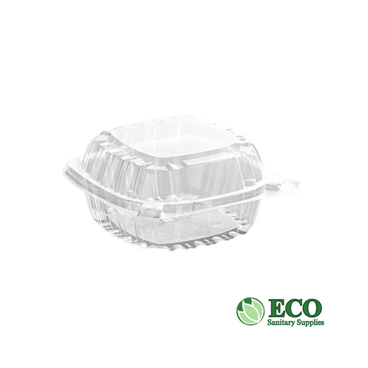 Wellcare Clear PS Hinged Container 6x6x3in 500pc/cs
