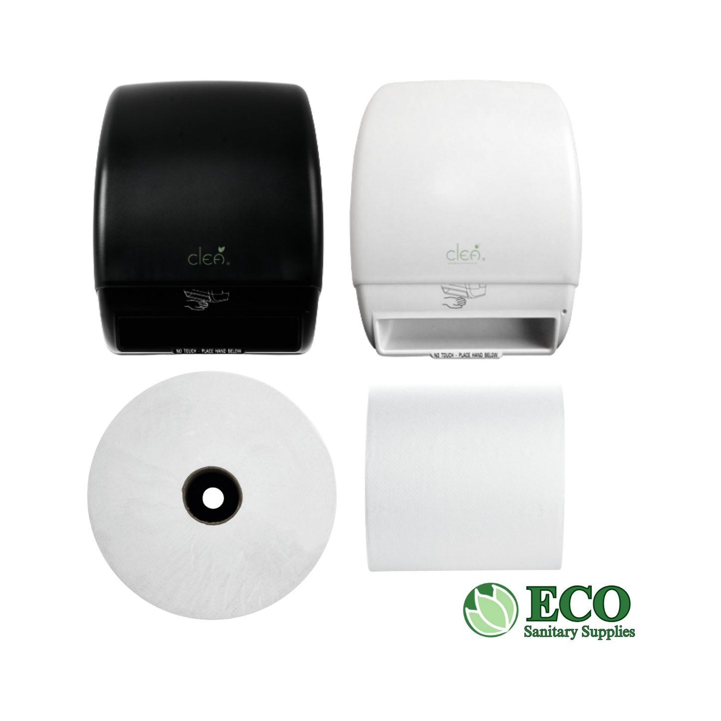 Clea Roll Towel Premium Recycled White 6 Rolls / Case