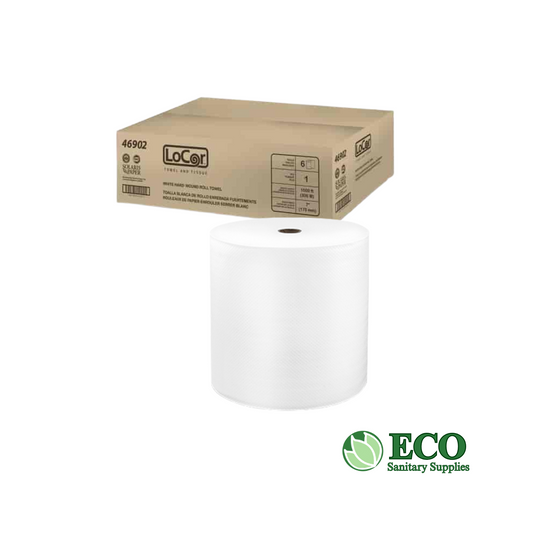 LoCor Roll Towel 7in x 1000ft 1-ply 6 Rolls / Case