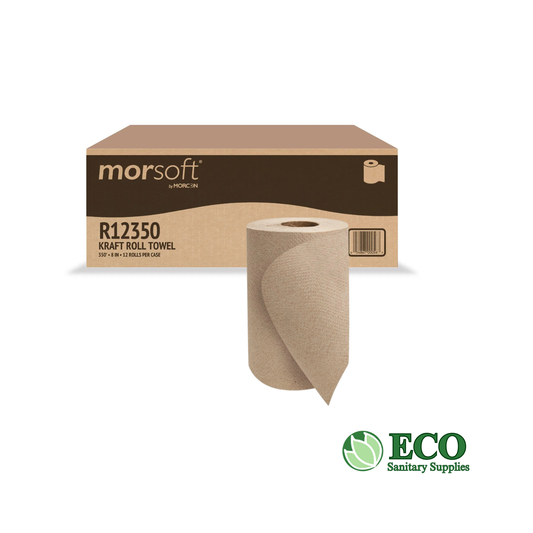 Morsoft Kraft Roll Towel 350ft 8in (12 per case)