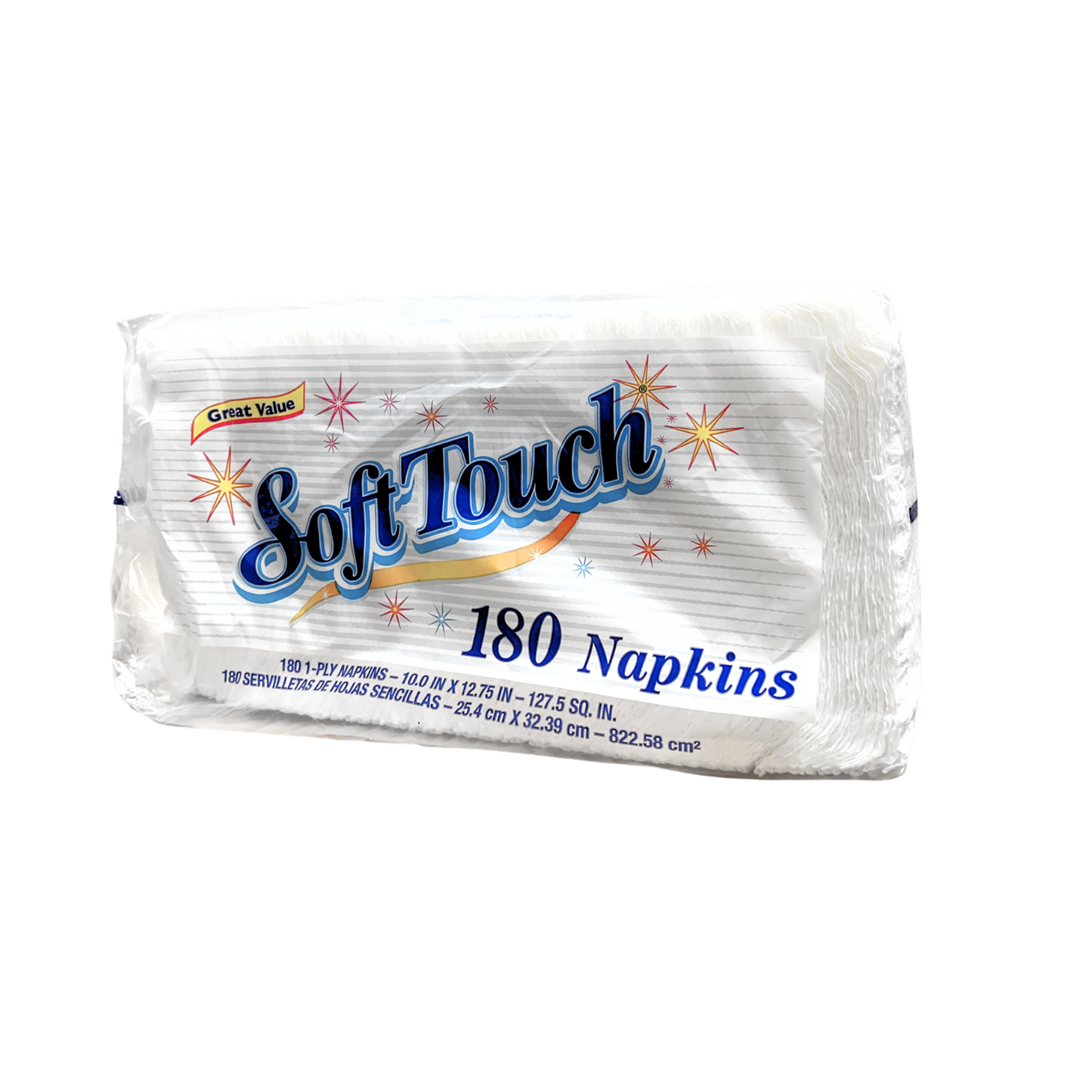 SoftTouch Luncheon Napkins 1-ply White 10x12.75 18/180 3240 sheets/cs