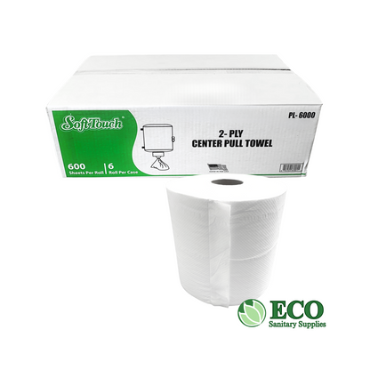 SoftTouch Center Pull Towel 600ft 6 rolls/cs