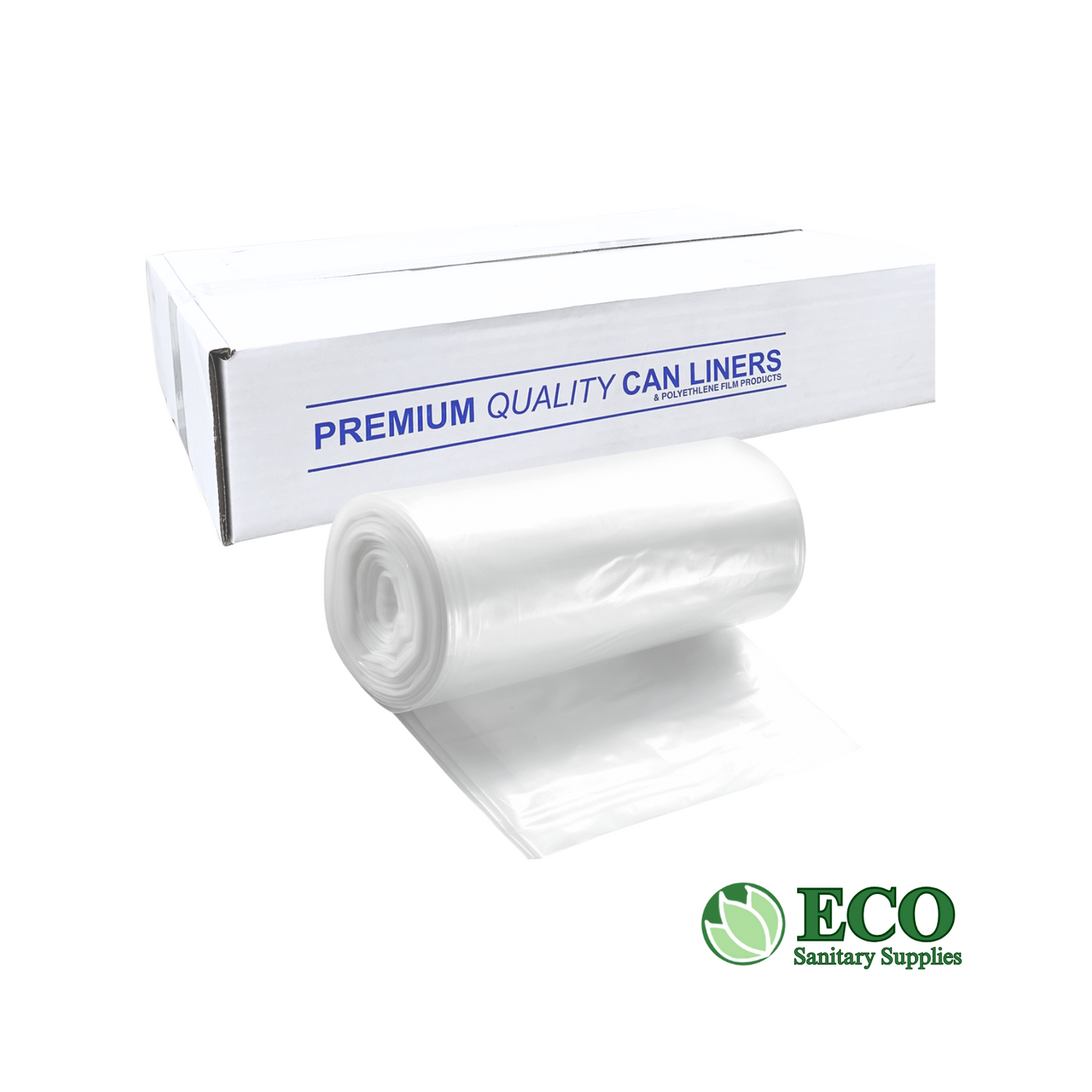 Trash Liners 24x24in 8Mic Natural 1000/cs