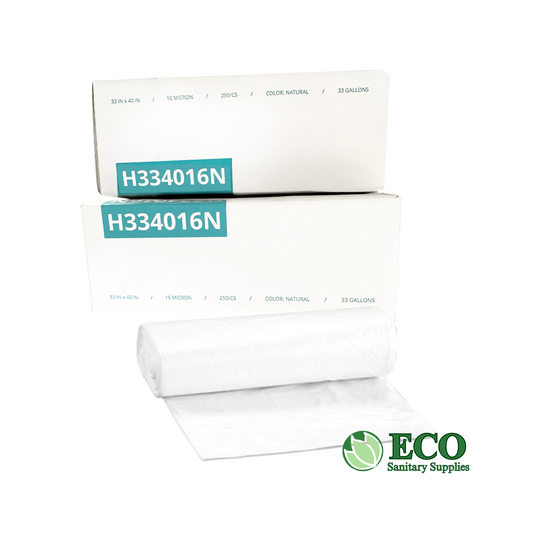 Trash Liners 33x40in 16Mic Natural 250/cs