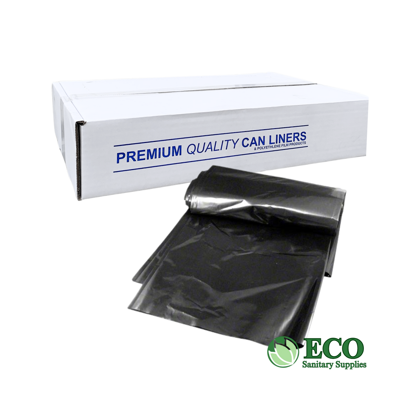 Trash Liners 24x32in 0.8Mil Black 500/cs