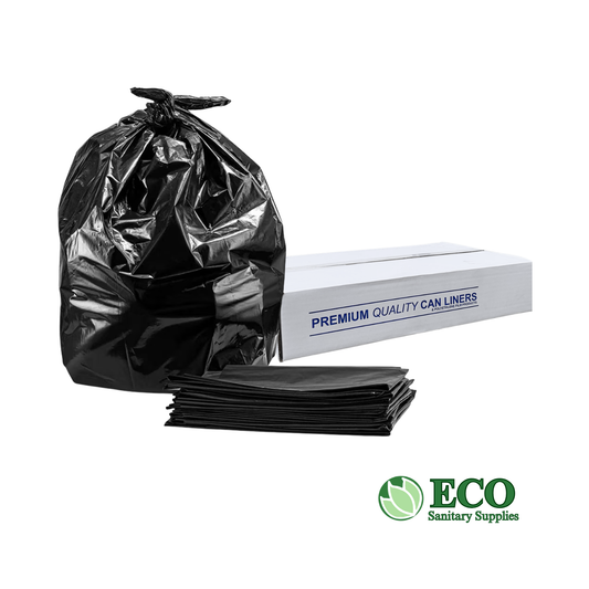 Trash Liners 40x46in 1.5Mil Black Gusset 100/cs (Flat)