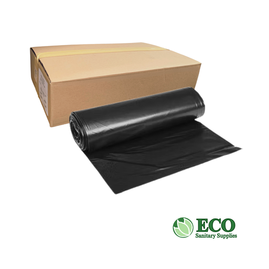 Trash Liners 40x46in 1.8Mil Black Gusset 100/cs