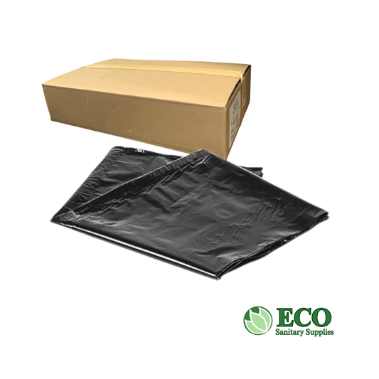 Trash Liners 43in x 47in, 1.5 Mil, Black Gusset 100/Case (Flat Pack)