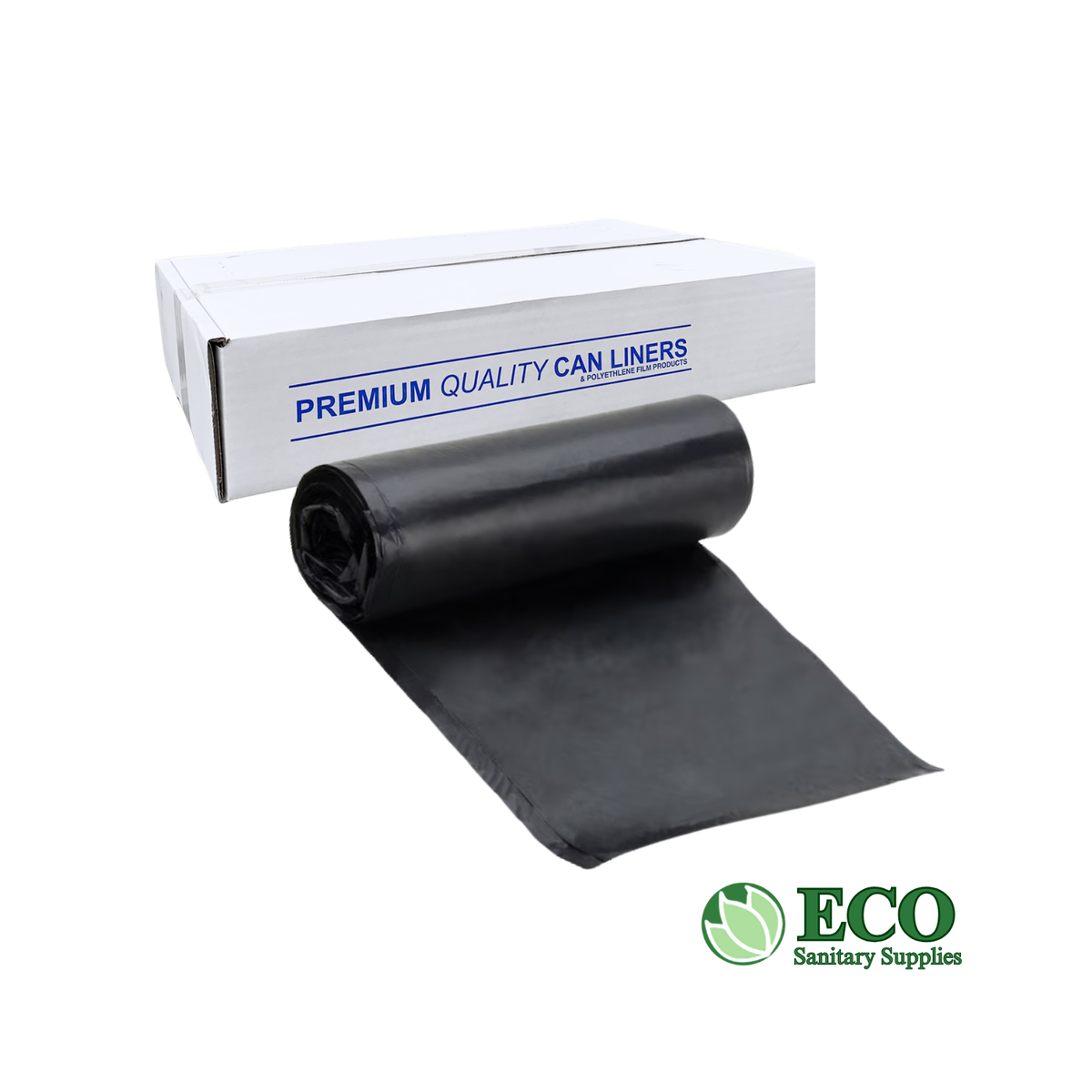 Trash Liners 40in x 46in, 1.25 Mil, Black 80/Case