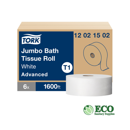 Tork Toilet Paper Jumbo Jr 2-ply White 6 rolls/cs 12021502