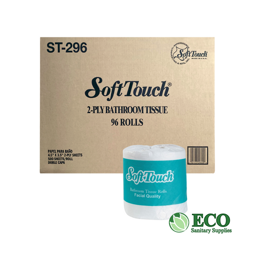 SoftTouch Bath Tissue 500 Sheets 4.5in x 3.5in 96 Rolls / Case