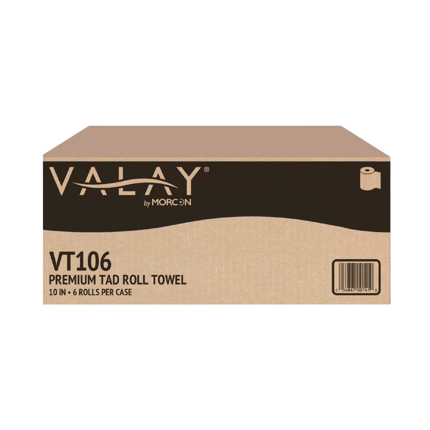 Morcon Roll Towels 10in 550ft TAD White 6 rolls/cs VT106