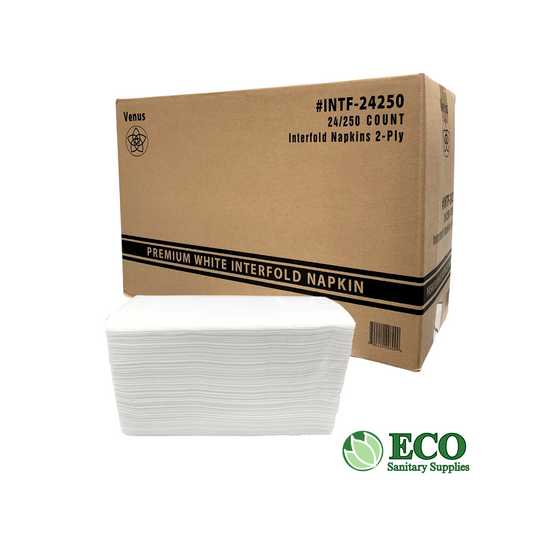 White Interfold Napkin Virgin, 2ply 20*16.5cm 250/24 6000/cs