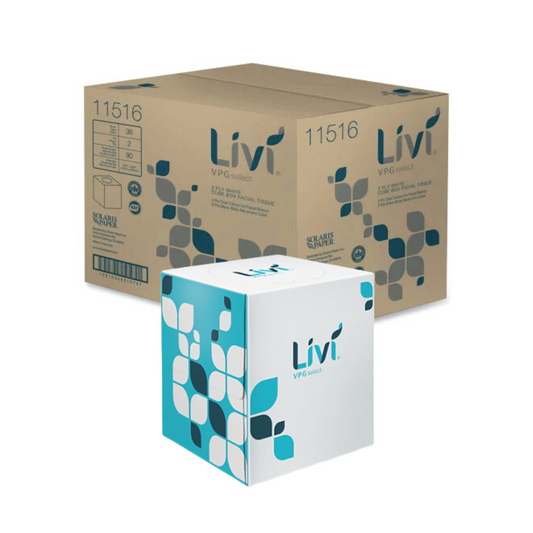 Livi® VPG Select Cube Facial Tissue 2-ply 90 Sheets 36 Boxes / Case