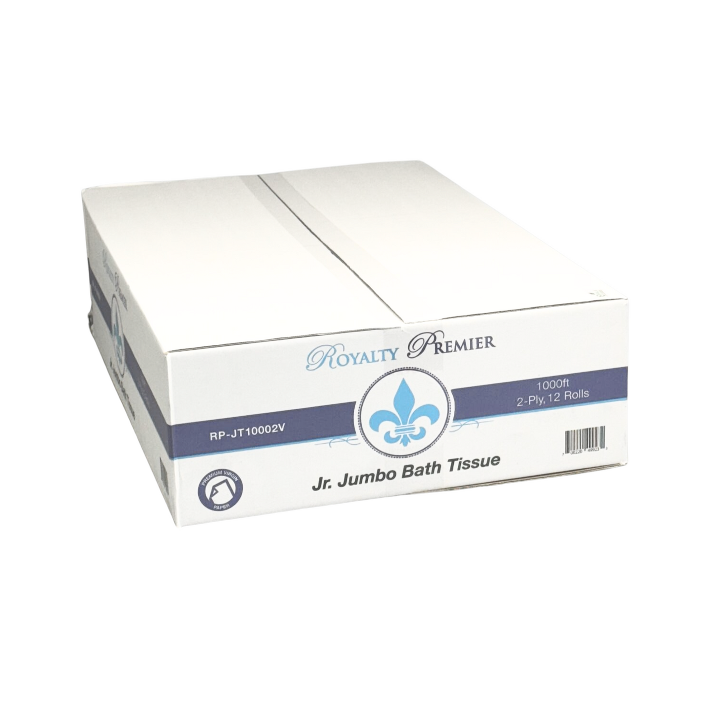 Royalty Toilet Paper Jumbo Jr (9-inch) Virgin 1000ft 12 Rolls / Case