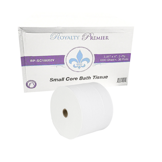 Royalty Toilet Paper Coreless 2-ply 1000ft  36 Rolls / Case